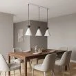 EMIBIG 1743/3 KLEVER 3 WHITE BLACK Lampa wisząca