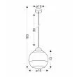 CANDELLUX 31-21212 CONTESSA LAMPA WISZĄCA CZARNY 1X40 E27 KLOSZ ZŁOTY