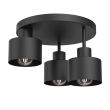 LUMINEX 9854 plafon Parkla klosz metal black 3xE27