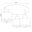 LUMINEX 9854 plafon Parkla klosz metal black 3xE27