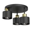 LUMINEX 9855 plafon Parkla klosz metal black/gold 3xE27