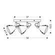 CANDELLUX 93-71125 CRODO LAMPA SUFITOWA LISTWA 3X40W E14 SZARY