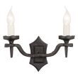 ELSTEAD RECTORY RY2B BLACK 2Lt Wall Light