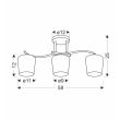 CANDELLUX 33-22660 ESNYR LAMPA SUFITOWA CHROMOWY+CZARNY 3X40 E27 KLOSZ BIAŁY