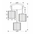 CANDELLUX 33-21137 GLASSIA LAMPA WISZĄCA TALERZ CZARNY 3X40 E27 KLOSZ CZARNY+KRYSZTAŁY BEZBARWNE
