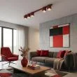 EMIBIG 1697/5 NANO 5 BURGUNDY Lampa sufitowa