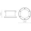 RENDL R10532 TERRA do wbudowania stal nierdzewna 230V LED 20W 120° IP65 3000K