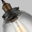 ELSTEAD Baskin FE-BASKIN-P-B-BR 1 Light Pendant - Aged Brass/Dark Weathered Zinc