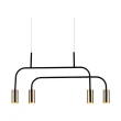 ANTIGO Lampa wisząca Vai 4 - Mosiądz polerowany-czarna (580 mm) 8839