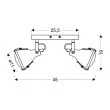 CANDELLUX 92-71118 CRODO LAMPA SUFITOWA LISTWA 2X40W E14 SZARY