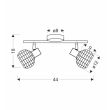 CANDELLUX 92-12203 TAJGA LAMPA SUFITOWA LISTWA CZARNY+DREWNIANY 2X40W E14 KLOSZ CZARNY+DREWNIANY