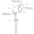 ONE LIGHT 67458/B/W Moira czarna lampa ogrodowa LED 3000K 8W IP67 24V DC, kolec