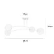 EMIBIG 671/4 PREGOS 4 WHITE LAMPA SUFITOWA