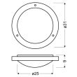 CANDELLUX 13-63151 LAMPA AQUILA PLAFON 32 10W LED 6500K BIAŁY IP44