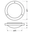 CANDELLUX 13-63151 LAMPA AQUILA PLAFON 32 10W LED 6500K BIAŁY IP44
