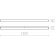 RENDL R12405 LEVIA 120 ścienna aluminium 230V LED 24W IP44 3000K