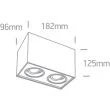 ONE LIGHT 12205YA/W Karlowasi 2 biała oprawa sufitowa z oprawką GU10 MR16 2x10W