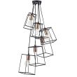 DAR TOW0622 TOWER 6LT CLUSTER PENDANT BLACK COPPER