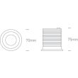 ONE LIGHT 10107H/W/W Katikas biały wpust COB LED IP65 3000K 7W dark light