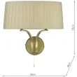 DAR CRI0929 CRISTIN 2LT WALL LIGHT ANT BRA CW TAUPE RIBBON SHD
