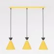 EMIBIG 1742/3 KLEVER 3 ORANGE BLACK Lampa wisząca