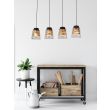 CANDELLUX 34-78124 FRESNO LAMPA WISZĄCA CZARNY 4X60W E27 KLOSZ BEZBARWNY