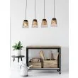 CANDELLUX 34-78124 FRESNO LAMPA WISZĄCA CZARNY 4X60W E27 KLOSZ BEZBARWNY