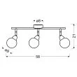 CANDELLUX 93-67647 BOLO LISTWA 3X6W LED SMD GŁÓWKA OKRĄGŁA 1E Z PRZEGUBEM KLOSZ WYMIENNY KD SYSTEM CHROM/BEZBARWNY