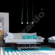 AZZARDO MD1220B-3-BK / AZ0118 Stylo 3 (black) Lampa wisząca