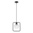 CANDELLUX 31-26842 NIKO LAMPA WISZĄCA CZARNY 1X40W E27 KLOSZ BEZBARWNY KARBOWANY