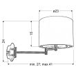 CANDELLUX 21-57532 ALEXIA LAMPA KINKIET 1X40W E14 CHROM