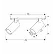 CANDELLUX 92-28129 Gary lampa sufitowa listwa czarny 2x15W GU10 klosz czarny