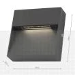 DAR UGO2139 UGO 1LT W/LT SQUARE EYELID ANTHRACITE IP65 LED
