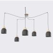 EMIBIG 1626/5 KRU 5 BLACK LAMPA WISZĄCA
