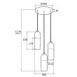 ARGON BURGOS 1467 lampa wisząca 3 pł. okrągła podsufitka