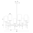 ARGON 5052 ABRUZZO żyrandol 8 pł.
