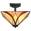 ELSTEAD Asheville QZ-ASHEVILLE-SF 2 Light Semi-Flush