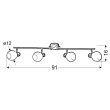 CANDELLUX 94-10063 AVILA LISTWA 4X40W E14 SATYNA
