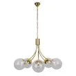 CANDELLUX 35-79275 DANI LAMPA WISZĄCA MOSIĄDZ 5X40W E14 KLOSZ BEZBARWNY