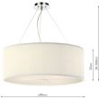 DAR ZAR0633 ZARAGOZA 6 LT PEND CRE 90CM