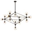 Step into Design ST-9047-15 transparent Lampa wisząca ASTRIFERO-15 transparentno czarna 110 cm