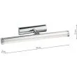 DAR SYD6650 SYDNEY BATHROOM LIGHT POL CHROME WHITE LED IP44 SMALL