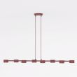 EMIBIG 1706/8 MEGARA 8 BURGUNDY Lampa wisząca