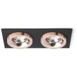 RENDL R13258 SHARM SQ II wpuszczana czarna miedź/miedź 230V LED 2x10W 24° 3000K