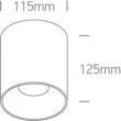 ONE LIGHT 12130Z/W/W Trizin 3 biały cylinder COB LED 3000K 30W + czarny & mosiężny