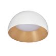 CANDELLUX 13-24145 LIGURIA LAMPA SUFITOWA PLAFON BIAŁO DREWNIANY 18W LED 35 CM KLOSZ BIAŁY