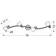 CANDELLUX 94-70005 SELIA LAMPA SUFITOWA LISTWA 4X40W G9 NIKIEL MAT/CHROM BIAŁY (BŻ)