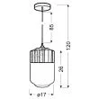 CANDELLUX 31-40541 MASALA 17 1X60W E27 BIAŁY Z CHROMOWANĄ NAKŁADKĄ
