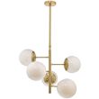 DAR BOM0535 BOMBAZINE 5LT PENDANT NATURAL BRASS CW GLS SHDS