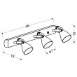 CANDELLUX 93-64301 ASH LAMPA SUFITOWA LISTWA 3X40W GU10 SZARY MAT